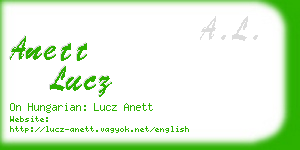 anett lucz business card
